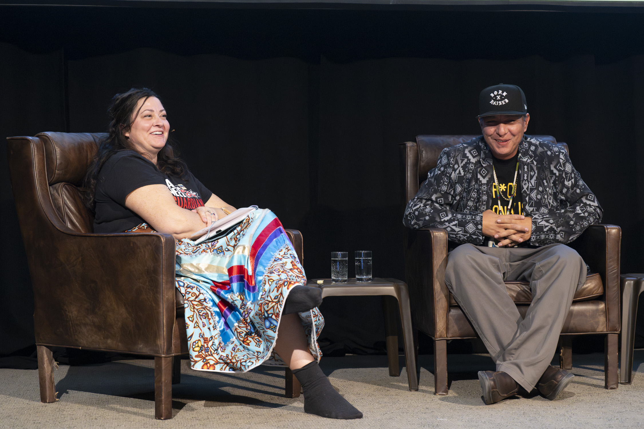 Dr. Amy Cardinal Christianson in conversation with Alvin First Rider.
