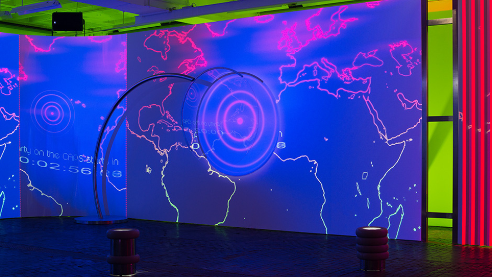 colorful space cartography projection 