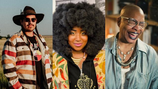 Program faculty Joshua Whitehead, Sheree Renee Thomas, and Nalo Hopkinson