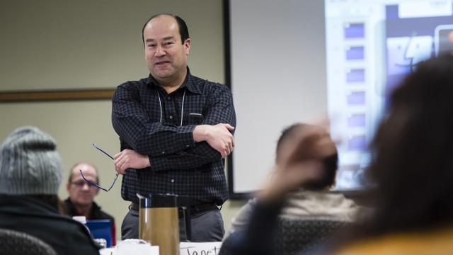 Faculty member Trent Blind