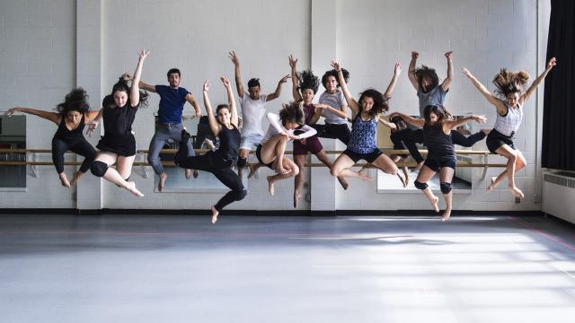 Fine arts dancers performing at Banff Centre