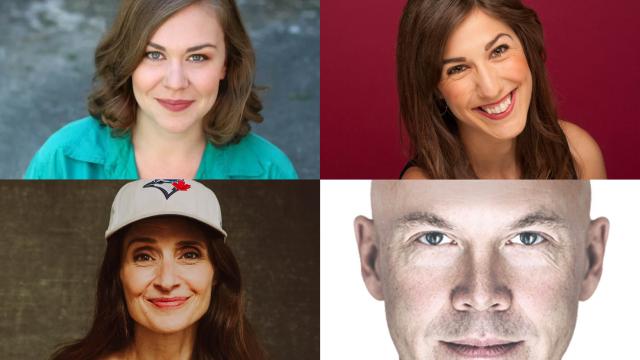 Headshots of Britta Johnson, Julia Sinay, Tracy Michailidis, and Jonathan Christenson