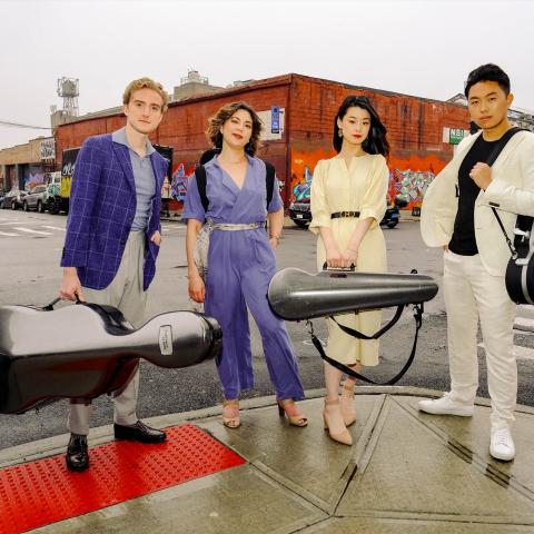 Viano Quartet, from left: Tate Zawadiuk, Aiden Kane, Lucy Wang, Hao Zhou