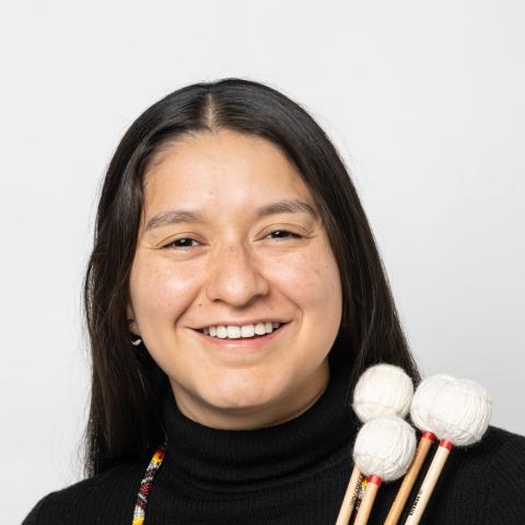 woman with long brown hair
