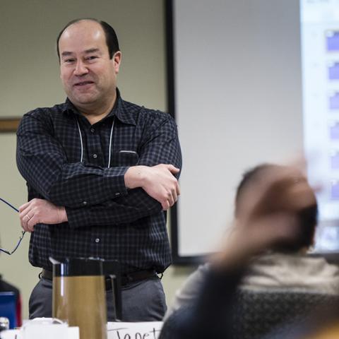 Faculty member Trent Blind