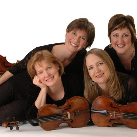 Lafayette String Quartet with instruments