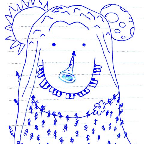 drawing of a creative animal